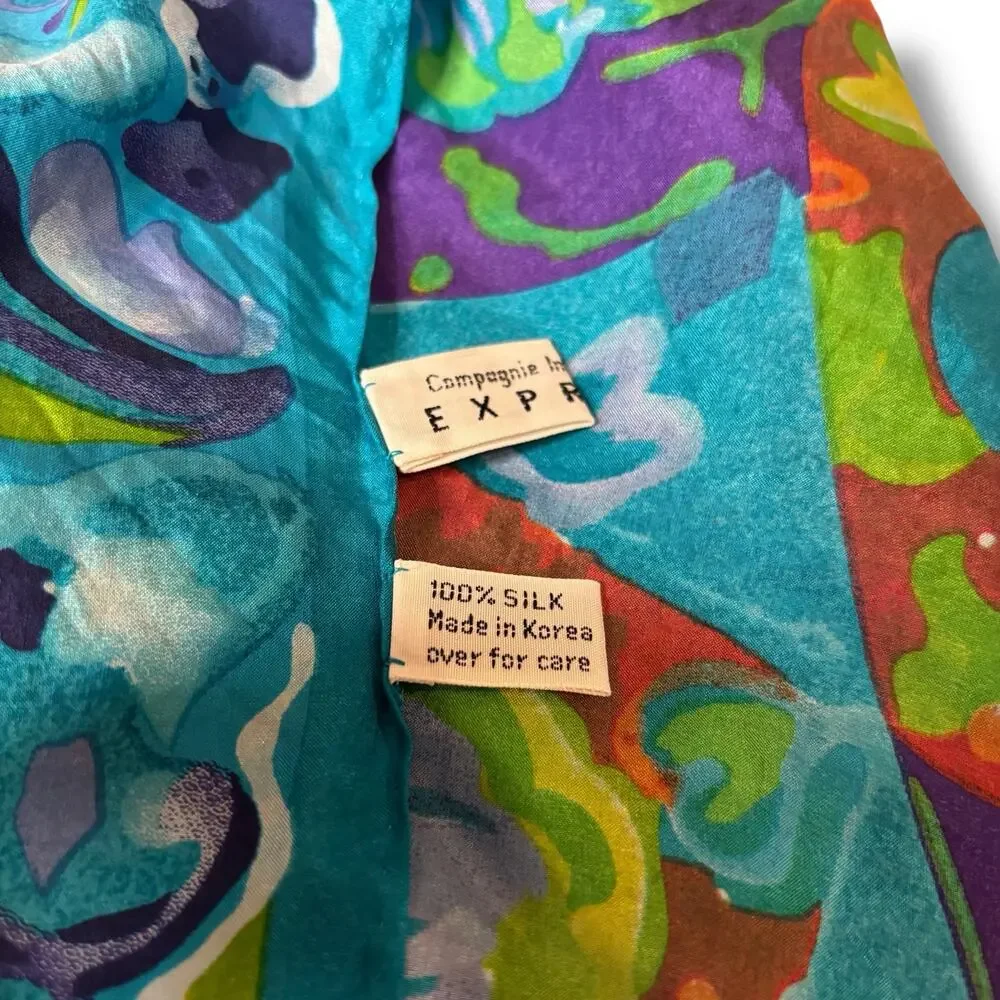 Express Teal and Purple Silk 31